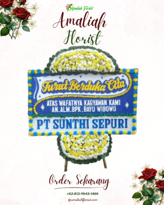Papan Bunga Duka di Pagar Jati